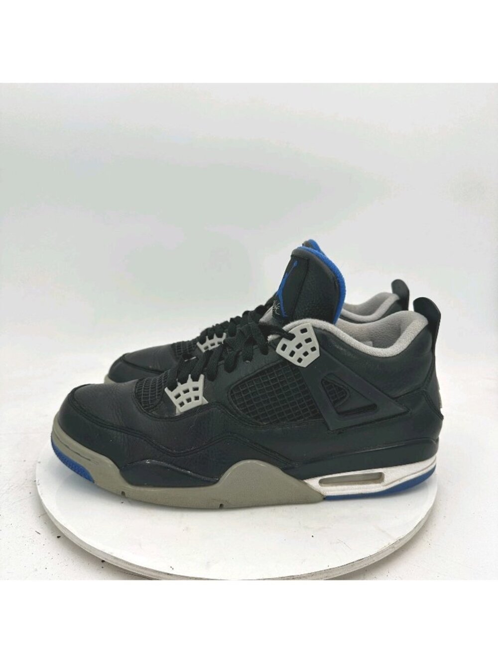 Nike Air Jordan 4 Men Sz 10.5 308497-006 Motorsports Alternate Black Silver Shoe